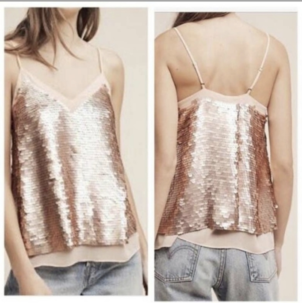NWT Anthropologie Sequin Top